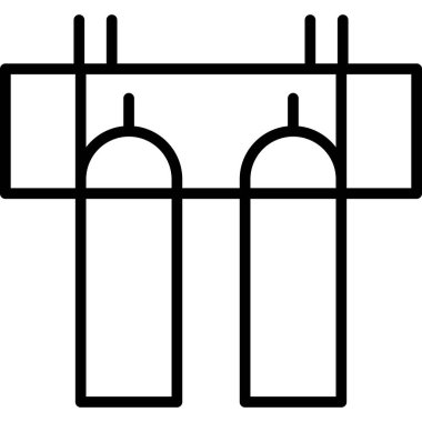 Bina. Web simgesi basit illüstrasyon