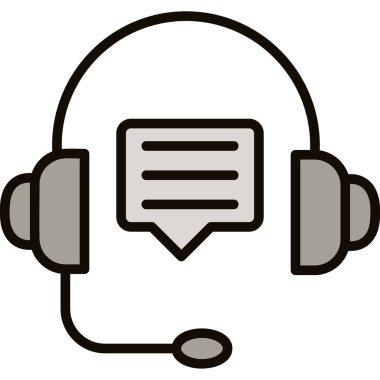 Kulaklık simgesi, vektör illüstrasyonu