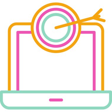 Bilgisayar faresi simgesi. Web için pc vektör simgelerinin özet çizimi