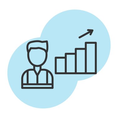 iş grafiği vektör simgesi