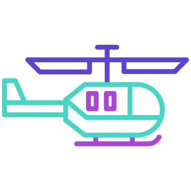 Helikopter simgesi vektör illüstrasyonu