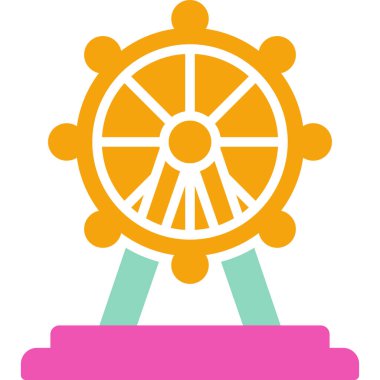 Tekerlek. Web simgesi basit illüstrasyon