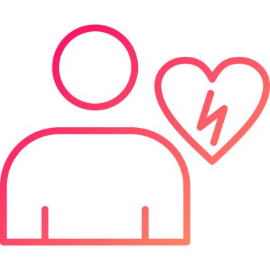 화살표 아이콘을 가진 심 혼입니다. 벡터 일러스트 레이 션