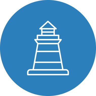 deniz feneri ikonu vektör illüstrasyonu