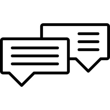 konuşma balonu mesaj simgesi vektör ana hatları çizim tasarımı