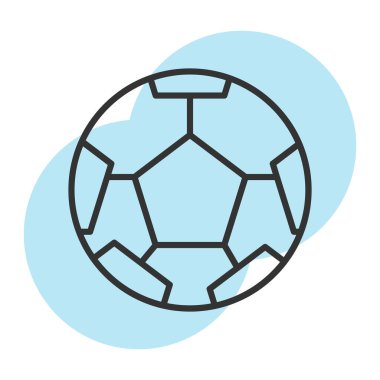 Futbol topu simgesi. Futbol topu vektör simgesi web için anahat çizimi