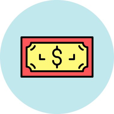 Doları vektör simge işareti simge vektör çizim kişisel ve ticari kullanım için..