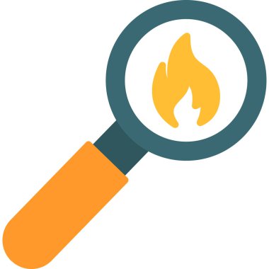 Yangın. Web simgesi basit illüstrasyon