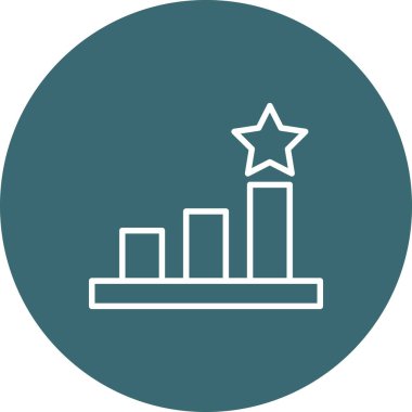 Eşsiz Yıldız Vektör Satırı Simgesi