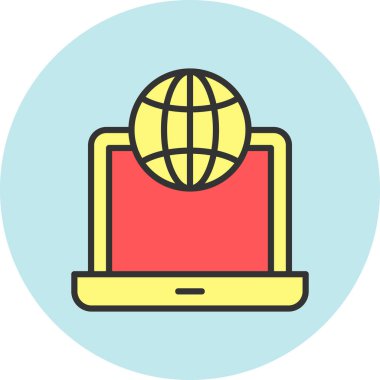 Küre. Web simgesi basit tasarım