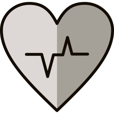 Kalp nabız vektör simgesi