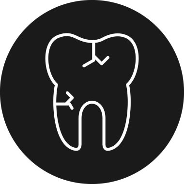 Diş simgesi, vektör illüstrasyonu