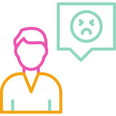 vektör üzgün adam simgesi