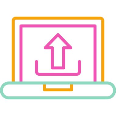 Bilgisayar. Web simgesi basit illüstrasyon