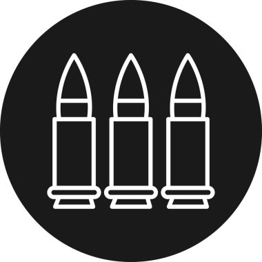 Siyah şekilli kurşun ikonu beyaz arkaplanda izole edilmiş. askeri ve ordu sembolü vektör illüstrasyonu.