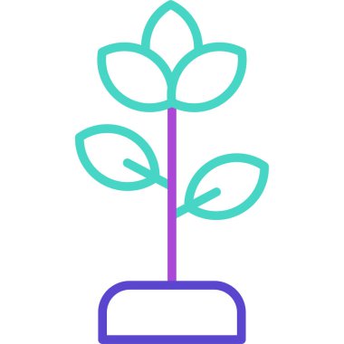 Bitki. Web simgesi basit illüstrasyon