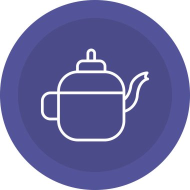 Çay. Web simgesi basit illüstrasyon