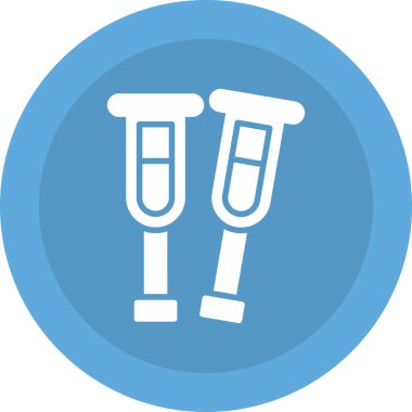 Tıbbi test tüpü. Web simgesi basit illüstrasyon