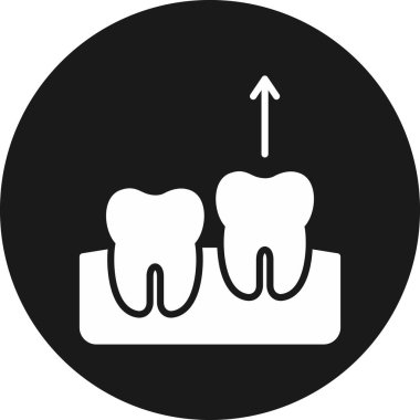 Diş simgesi, vektör illüstrasyonu