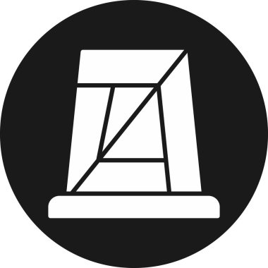 Bir bina simgesinin vektör illüstrasyonu