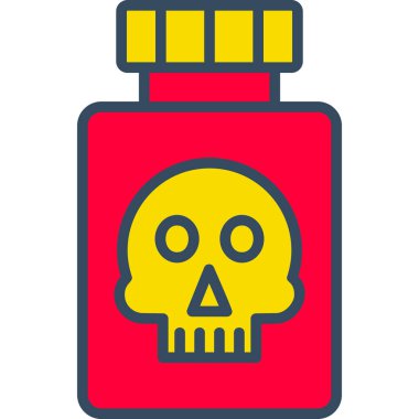 Kafatası. Web simgesi basit illüstrasyon