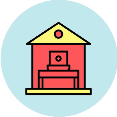 Modern yapı simgesinin vektör illüstrasyonu