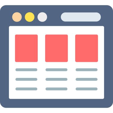 Tarayıcı internet sayfası simgesi düz biçiminde