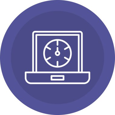 Modern saat simgesinin vektör illüstrasyon simgesi
