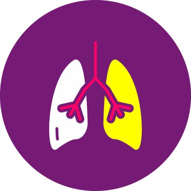 akciğer simgesi vektör illüstrasyonu