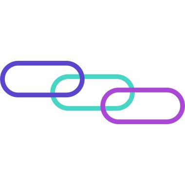 bağlantı zinciri vektörü. İnce çizgi işareti. izole edilmiş sınır sembolü çizimi