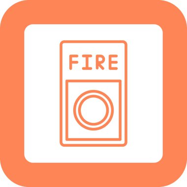 Yangın. Web simgesi basit tasarım