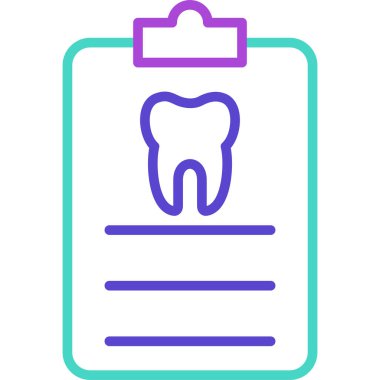Diş simgesi, vektör illüstrasyonu basit tasarım
