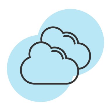 Bulut simgesi. Web için basit bulut vektör simgeleri çizimi