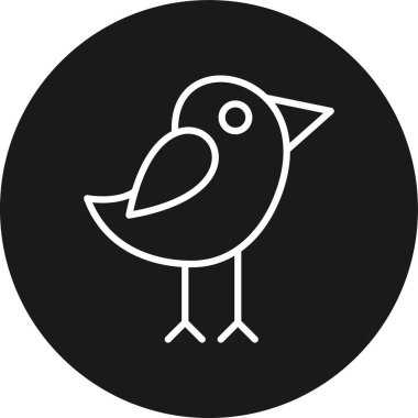 kuş simgesi vektör illüstrasyonu