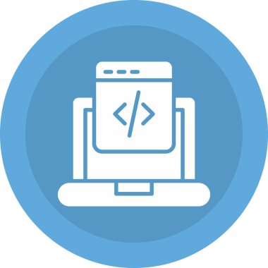 Web Geliştirme Basit Vektör Simgesi İllüstrasyonu