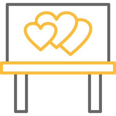 Basit vektör illüstrasyon kalbi