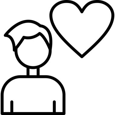 Adamım. Web simgesi basit illüstrasyon