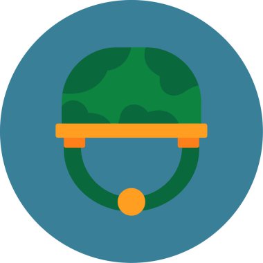 Kask simgesi vektör illüstrasyonu