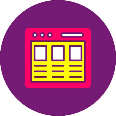 vektör lcd simgesi illüstrasyonu