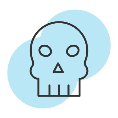 Kafatası. Web simgesi basit illüstrasyon