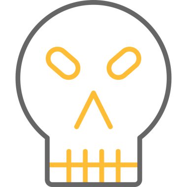 Kafatası. Web simgesi basit illüstrasyon