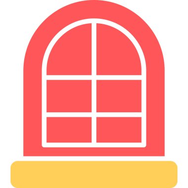 Bina. Web simgesi basit illüstrasyon