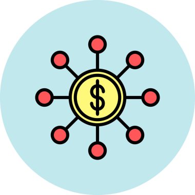 şebeke. Web simgesi basit illüstrasyon