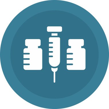 Aşılama Basit Vektör Simgesi İllüstrasyonu