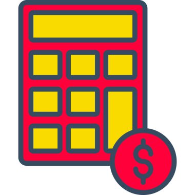 hesap makinesi simgesi, vektör illüstrasyonu