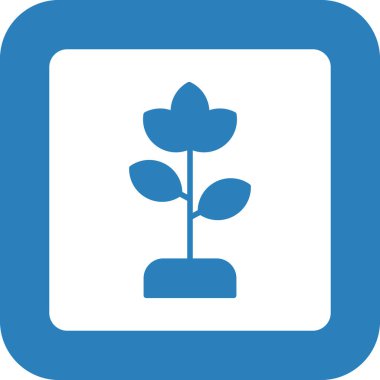 Bitki simgesinin vektör illüstrasyonu