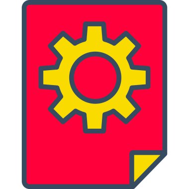 dişli vektör simgesi modern basit vektör çizimi