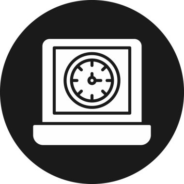 Bilgisayar ekranı. Web simgesi basit illüstrasyon