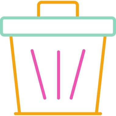 Çöp simgesi, vektör çizimi