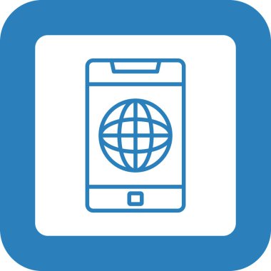 Cep telefonu simgesi, vektör illüstrasyonu